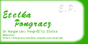 etelka pongracz business card